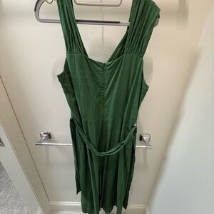 XL Mango Forest Green Cropped Jumpsuit